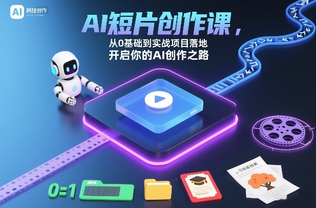AI短片创作课，从0基础到实战项目落地，开启你的AI创作之路-泡泡网创