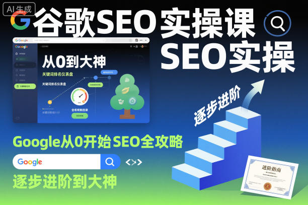 谷歌SEO实操课，Google从0开始SEO全攻略，逐步进阶到大神-泡泡网创