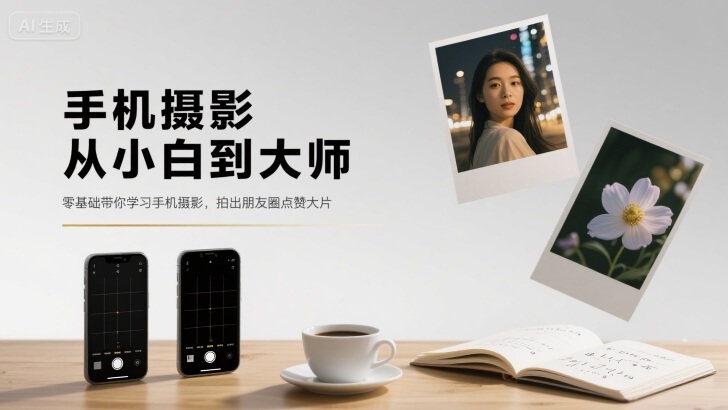 手机摄影从小白到大师，零基础带你学习手机摄影，拍出朋友圈点赞大片-泡泡网创