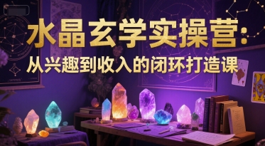 水晶玄学实操营：从兴趣到收入的闭环打造课-泡泡网创