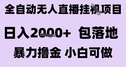 最新全自动抖音无人直播挂G项目，日入2k+ 包落地暴力撸金，小白可做【揭秘】-泡泡网创