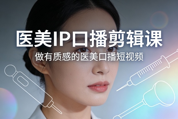 医美IP口播剪辑课，做有质感的医美口播短视频-泡泡网创