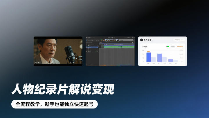人物纪录片解说变现，全流程教学，新手也能独立快速起号-泡泡网创