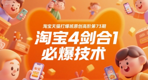 淘宝天猫打爆班原创高阶第73期，淘宝4剑合1必爆技术-泡泡网创