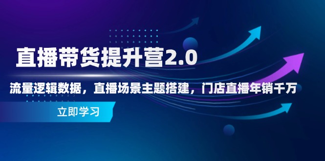 直播带货提升营2.0：流量逻辑数据，直播场景主题搭建，门店直播年销千万-泡泡网创