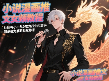 小说漫画推文女频教程，让所有小白从0成为行业内高手，简单暴力兼职轻松挣米-泡泡网创