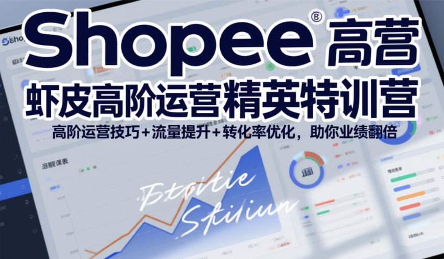 Shopee虾皮高阶运营精英特训营，高阶运营技巧+流量提升+转化率优化，助你业绩翻倍-泡泡网创