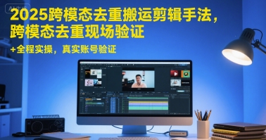 2025跨模态去重搬运剪辑手法，跨模态去重现场验证 +全程实操，真实账号验证-泡泡网创