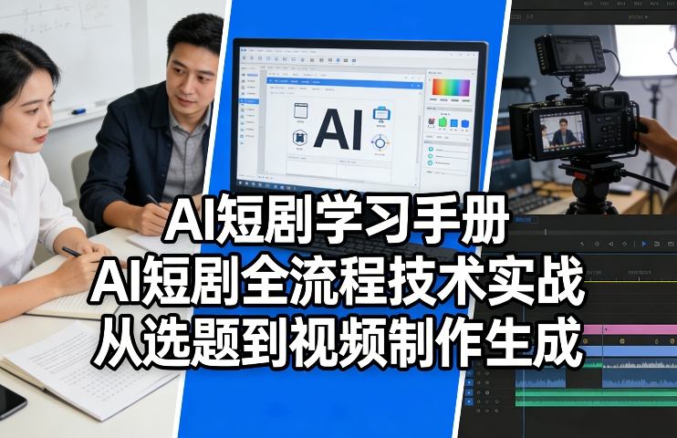 AI短剧学习手册，AI短剧全流程技术实战，从选题到视频制作生成-泡泡网创