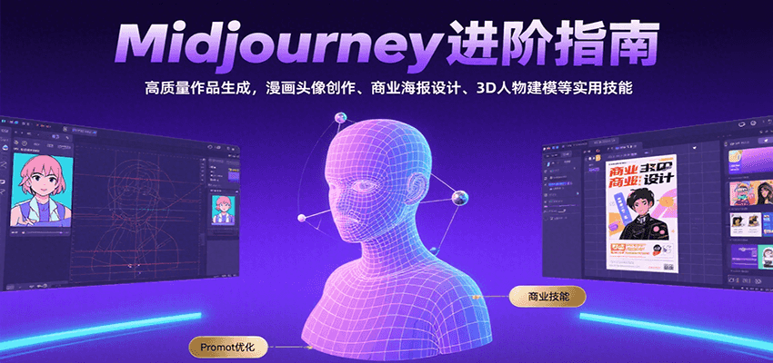 Midjourney进阶指南：高质量作品生成，漫画头像创作、商业海报设计、3D人物建模等-泡泡网创