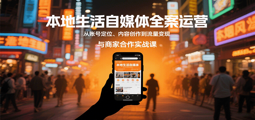 本地生活自媒体全案运营，从账号定位、内容创作到流量变现与商家合作实战课-泡泡网创
