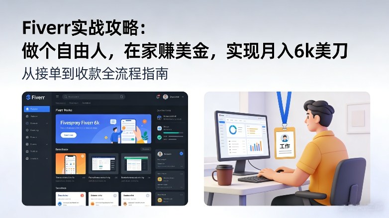 Fiverr实战攻略，做个自由人，在家賺美金，实现月入6k美刀-泡泡网创