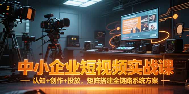 中小企业短视频实战课，认知+创作+投放，矩阵搭建全链路系统方案-泡泡网创