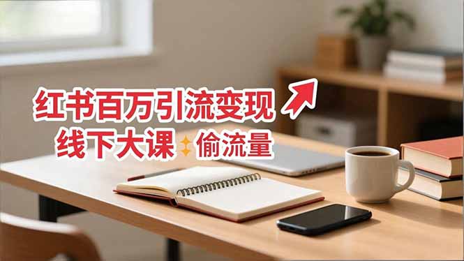 小红书百万引流变现-11月线下大课：分享从0到百万引流路径，手把手教偷流量、拿结果-泡泡网创