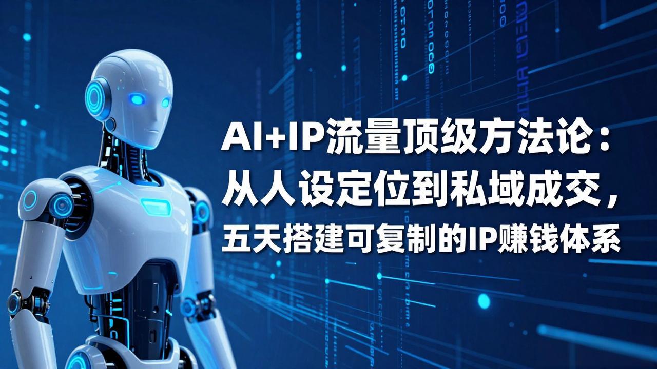 AI+IP顶级方法论：从人设定位到私域成交，五天搭建可复制的IP赚钱体系-泡泡网创