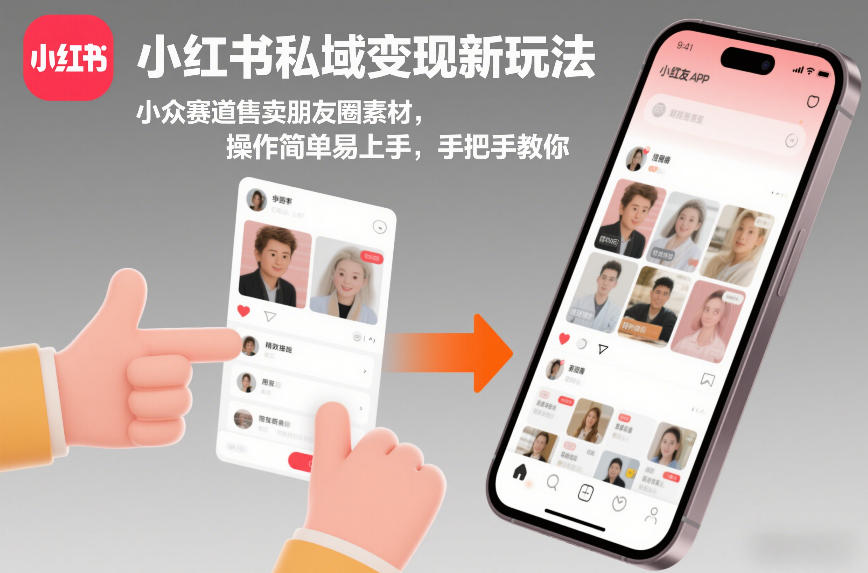 小红书私域变现新玩法，小众赛道售卖朋友圈素材，操作简单易上手，手把手教你-泡泡网创