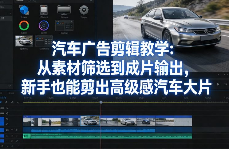 汽车广告剪辑教学：从素材筛选到成片输出，新手也能剪出高级感汽车大片-泡泡网创