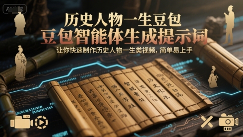 历史人物一生豆包智能体生成提示词，让你快速制作历史人物一生类视频，简单易上手-泡泡网创