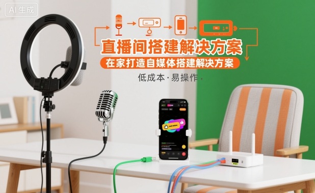 直播间搭建解决方案，在家打造自媒体搭建解决方案-泡泡网创