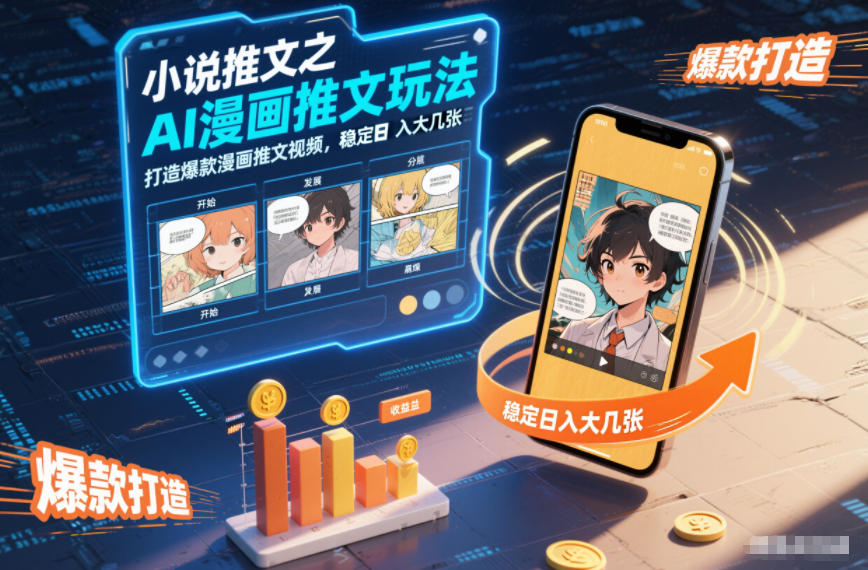 小说推文之AI漫画推文玩法，打造爆款漫画推文视频，稳定日入大几张-泡泡网创