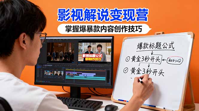 影视解说变现营：通过30+实战案例爆款内容创作技巧，掌握影视解说盈利密码-泡泡网创