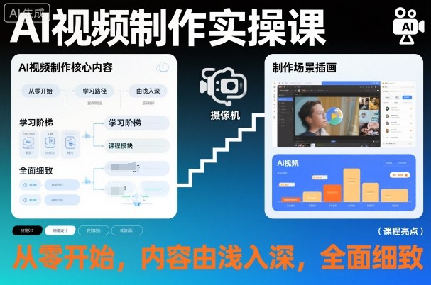 AI视频制作实操课，从零开始，内容由浅入深，全面细致-泡泡网创