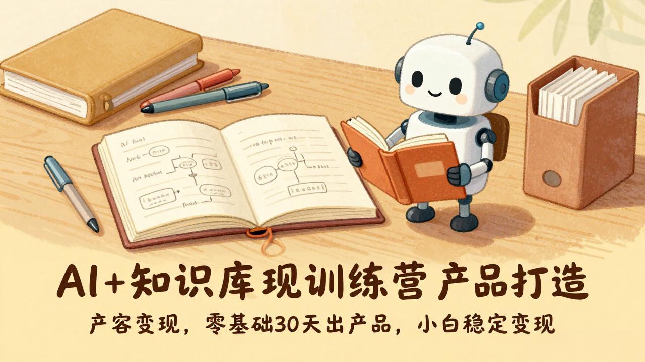 AI+知识库变现训练营，产品打造、内容创作、全平台变现，零基础30天出产品，小白稳定变现-泡泡网创