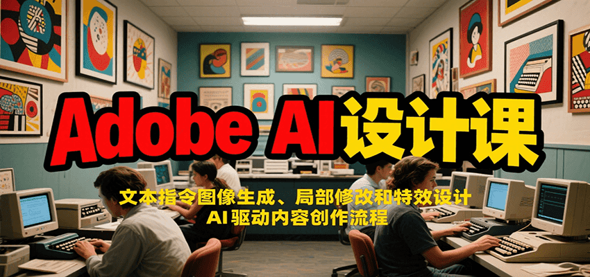 Adobe AI设计课：文本指令图像生成、局部修改和特效设计，AI驱动内容创作流程-泡泡网创