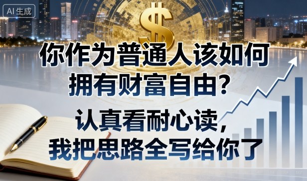 付费文章：你作为普通人该如何拥有财富自由？认真看耐心读，我把思路全写给你了-泡泡网创