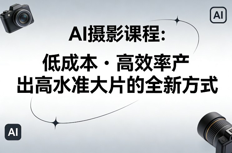 AI摄影课程，低成本高效率产出高水准大片的全新方式-泡泡网创