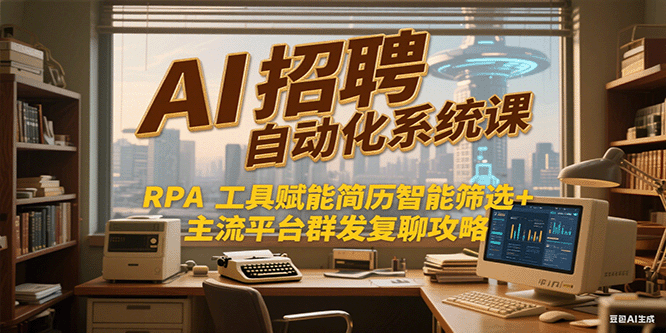 AI招聘自动化系统课，RPA工具赋能简历智能筛选+主流平台群发复聊全攻略-泡泡网创