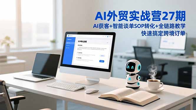 AI外贸实战营27期，AI获客+智能谈单+SOP转化+全链路教学，快速搞定跨境订单-泡泡网创