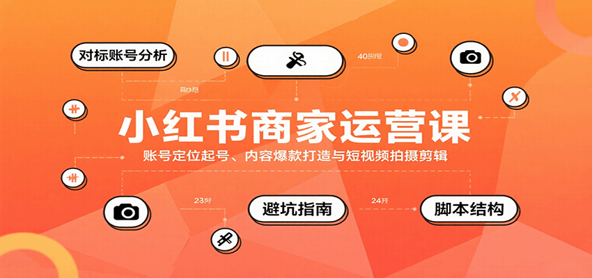 小红书商家运营课，账号定位起号、内容爆款打造与短视频拍摄剪辑-泡泡网创