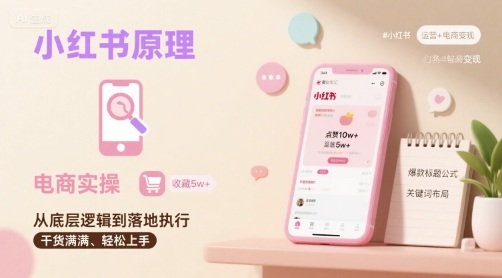 小红书原理以及详细实操流程，小红书电商教程-泡泡网创