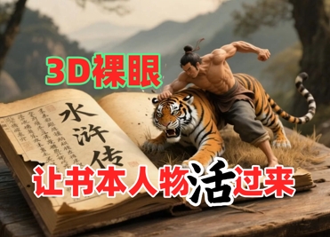 书本人物裸眼3D视频，新的玩法，流量超猛，保姆级教程-泡泡网创