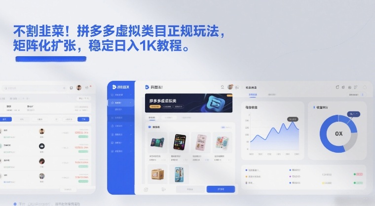 不割韭菜！拼多多虚拟类目正规玩法，矩阵化扩张，稳定日入1K教程【揭秘】-泡泡网创