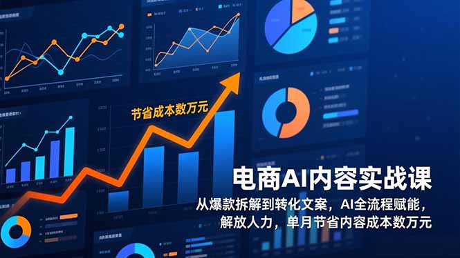 电商AI内容实战课，从爆款拆解到转化文案，AI全流程赋能，解放人力，单月节省内容成本数万元-泡泡网创