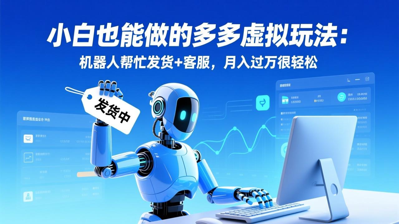小白也能做的多多虚拟玩法：机器人帮忙发货+客服，月入过万很轻松-泡泡网创