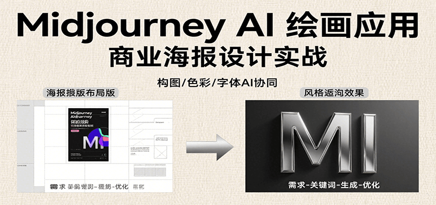 Midjourney AI绘画应用，关键词指令解析、漫画头像制作、海报设计、3D人物生成等-泡泡网创