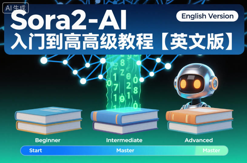 Sora2-AI入门到高级教程【英文版】-泡泡网创