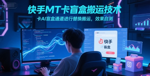 快手MT卡盲盒搬运技术，卡AI盲盒通道进行替换搬运，效果自测-泡泡网创