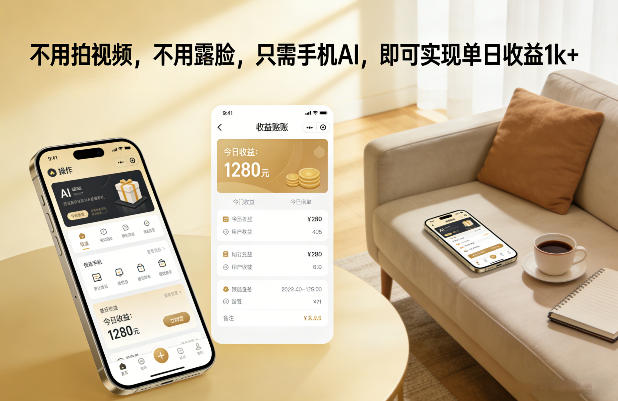 不用拍视频，不用露脸，只需手机AI，即可实现单日收益1k+【揭秘】-泡泡网创