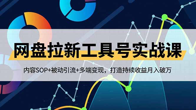 网盘拉新工具号实战课，内容SOP+被动引流+多端变现，打造持续收益月入破万-泡泡网创