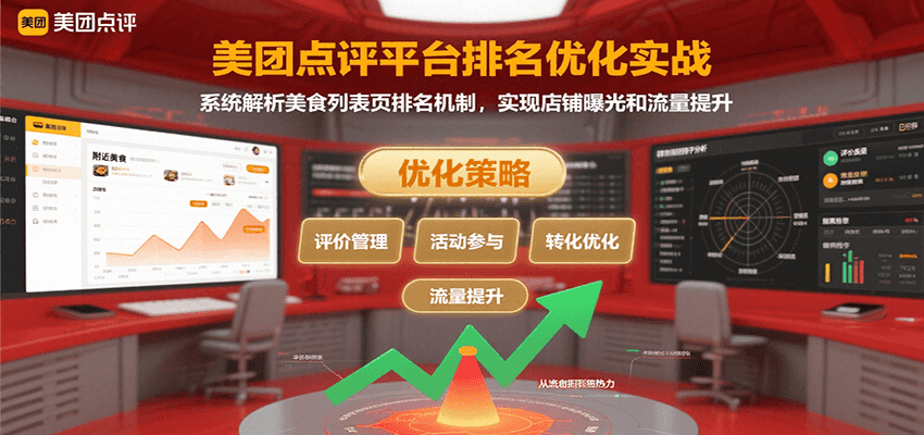 美团点评平台排名优化实战，系统解析美食列表页排名机制，实现店铺曝光和流量提升-泡泡网创