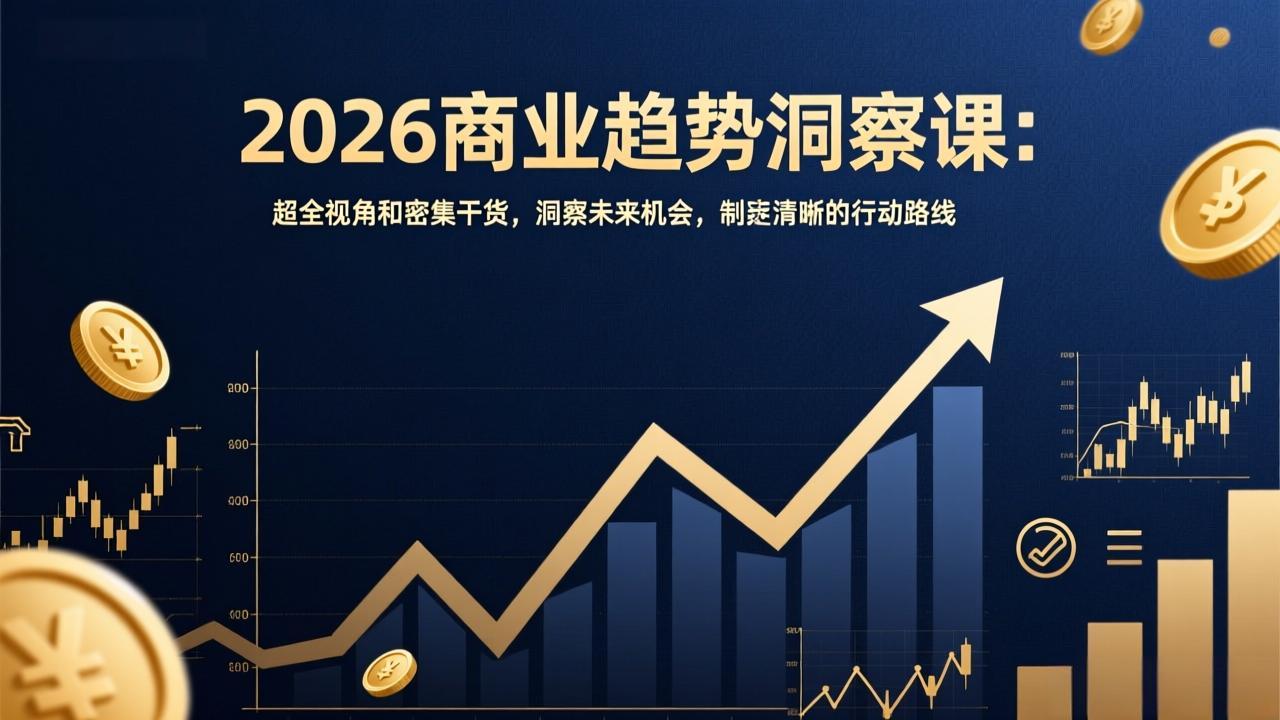 2026商业趋势洞察课：超全视角和密集干货，洞察未来机会，制定清晰的行动路线-泡泡网创
