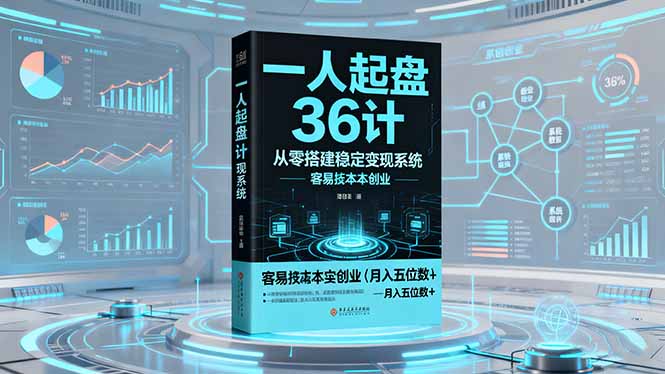 一人起盘36计：从零搭建稳定变现系统，实现低成本创业，月入五位数+-泡泡网创