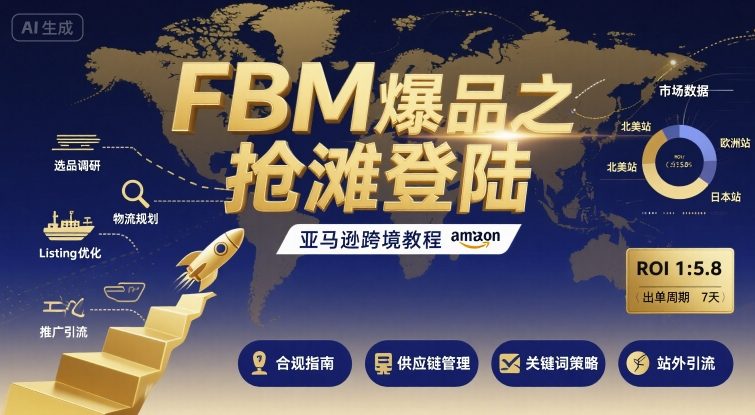 FBM爆品之抢滩登陆-亚马逊跨境教程-泡泡网创