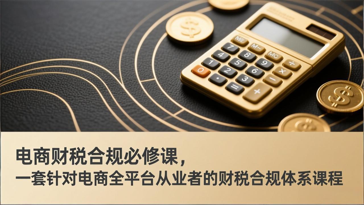 电商财税合规必修课，是一套针对电商全平台从业者的财税合规体系课程-泡泡网创