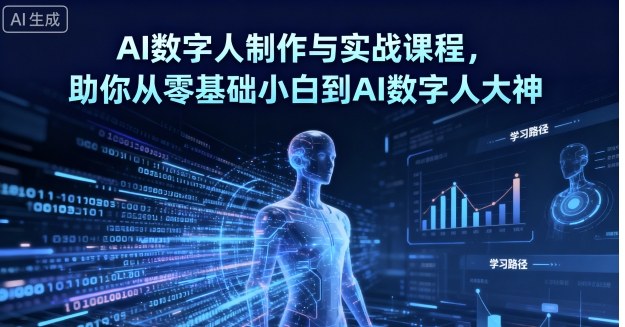 AI数字人制作与实战课程，助你从零基础小白到AI数字人大神-泡泡网创