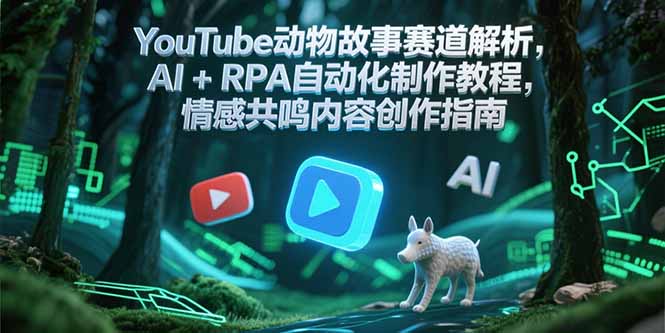 YouTube动物故事赛道解析，AI+RPA自动化制作教程，情感共鸣内容创作指南-泡泡网创